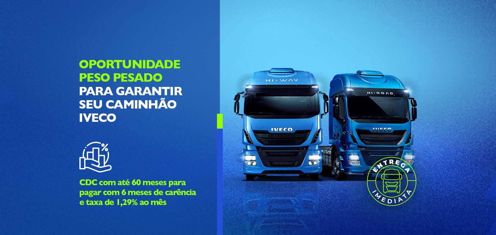 Iveco landing page hero, desktop
