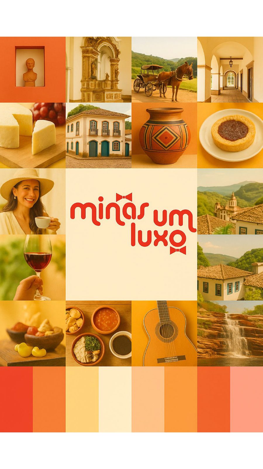 Media kit cover with photo mosaic