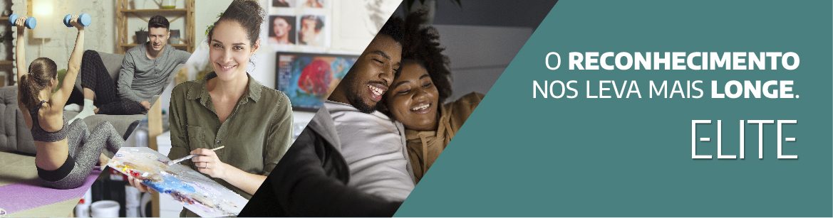 Elite intranet banner in teal with photos of people celebrating