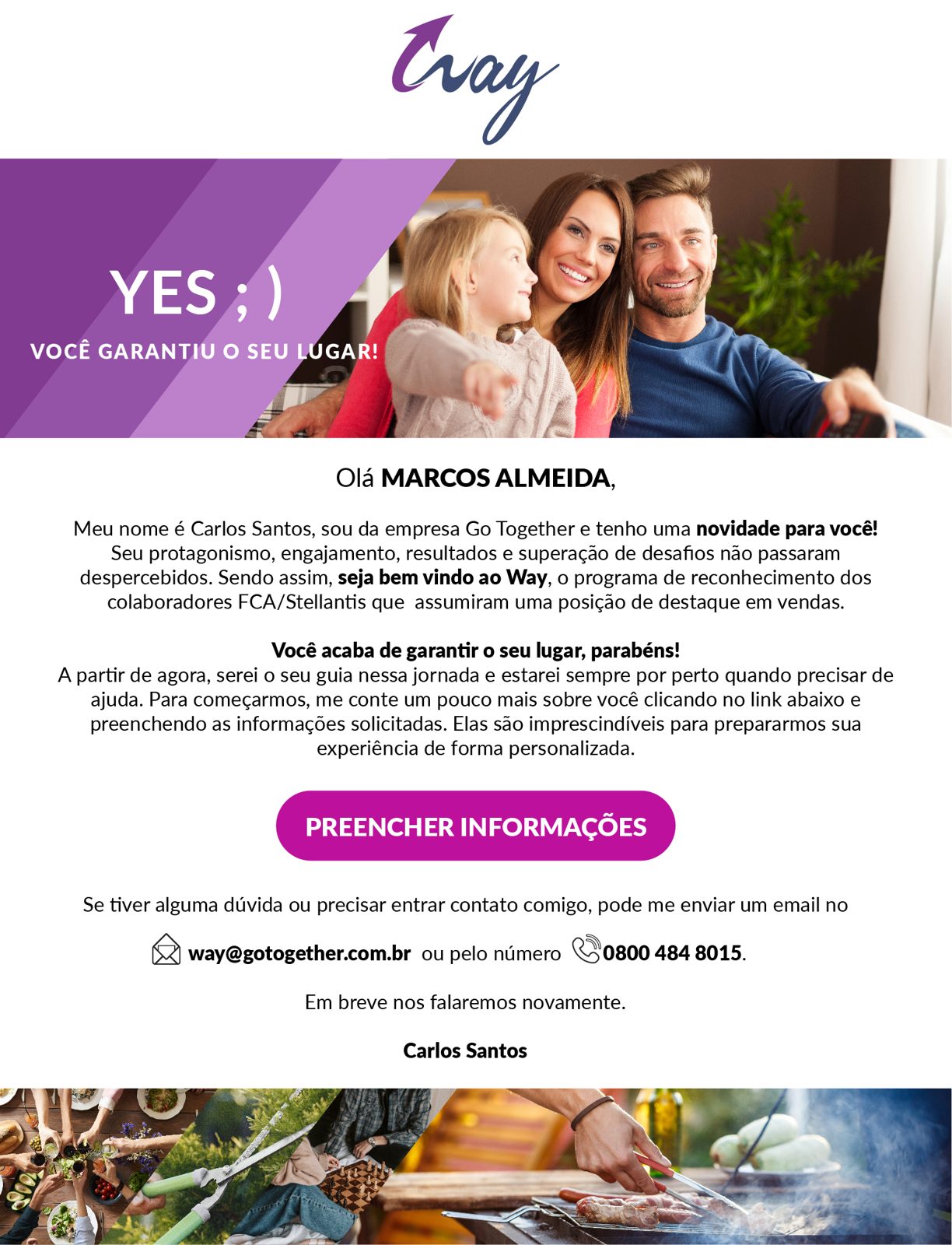 Way award e-mail layout